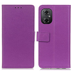 Coque Portefeuille Livre Cuir Etui Clapet M08L pour Xiaomi Redmi Note 11R 5G Violet