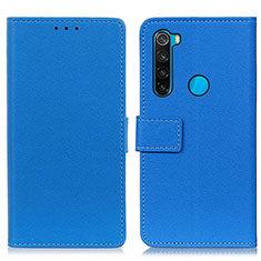 Coque Portefeuille Livre Cuir Etui Clapet M08L pour Xiaomi Redmi Note 8 (2021) Bleu