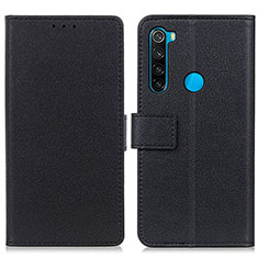 Coque Portefeuille Livre Cuir Etui Clapet M08L pour Xiaomi Redmi Note 8 (2021) Noir