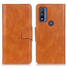 Coque Portefeuille Livre Cuir Etui Clapet M09L pour Motorola Moto G Pure Marron
