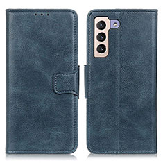 Coque Portefeuille Livre Cuir Etui Clapet M09L pour Samsung Galaxy S21 Plus 5G Bleu