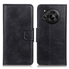 Coque Portefeuille Livre Cuir Etui Clapet M09L pour Sharp Aquos R7 Noir