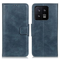 Coque Portefeuille Livre Cuir Etui Clapet M09L pour Xiaomi Mi 13 5G Bleu
