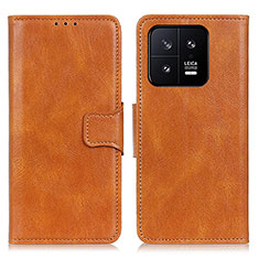 Coque Portefeuille Livre Cuir Etui Clapet M09L pour Xiaomi Mi 13 5G Marron