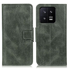 Coque Portefeuille Livre Cuir Etui Clapet M09L pour Xiaomi Mi 13 5G Vert