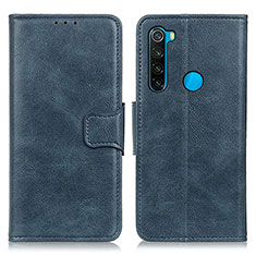 Coque Portefeuille Livre Cuir Etui Clapet M09L pour Xiaomi Redmi Note 8 (2021) Bleu
