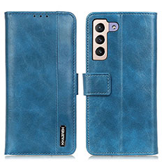 Coque Portefeuille Livre Cuir Etui Clapet M11L pour Samsung Galaxy S21 5G Bleu