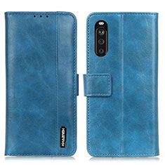 Coque Portefeuille Livre Cuir Etui Clapet M11L pour Sony Xperia 10 III Bleu