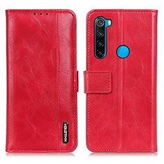 Coque Portefeuille Livre Cuir Etui Clapet M11L pour Xiaomi Redmi Note 8 (2021) Rouge