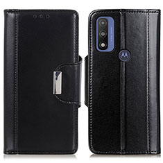 Coque Portefeuille Livre Cuir Etui Clapet M13L pour Motorola Moto G Pure Noir