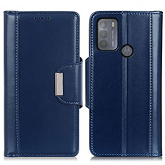 Coque Portefeuille Livre Cuir Etui Clapet M13L pour Motorola Moto G50 Bleu