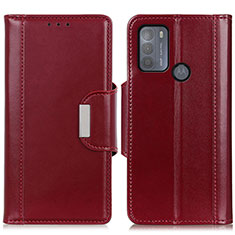 Coque Portefeuille Livre Cuir Etui Clapet M13L pour Motorola Moto G50 Rouge