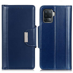 Coque Portefeuille Livre Cuir Etui Clapet M13L pour Oppo A94 4G Bleu
