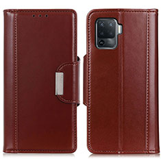 Coque Portefeuille Livre Cuir Etui Clapet M13L pour Oppo A94 4G Marron