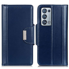 Coque Portefeuille Livre Cuir Etui Clapet M13L pour Oppo Reno6 Pro 5G Bleu