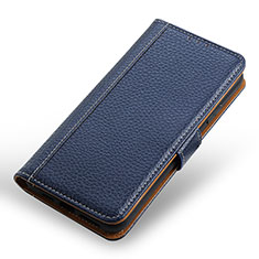 Coque Portefeuille Livre Cuir Etui Clapet M13L pour Samsung Galaxy M32 5G Bleu