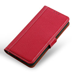 Coque Portefeuille Livre Cuir Etui Clapet M13L pour Samsung Galaxy M32 5G Rouge