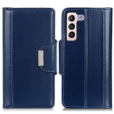 Coque Portefeuille Livre Cuir Etui Clapet M13L pour Samsung Galaxy S21 FE 5G Bleu