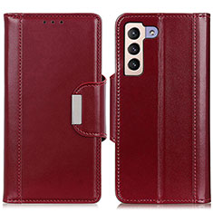 Coque Portefeuille Livre Cuir Etui Clapet M13L pour Samsung Galaxy S21 FE 5G Rouge