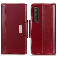 Coque Portefeuille Livre Cuir Etui Clapet M13L pour Sony Xperia 1 III Rouge