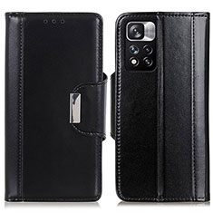 Coque Portefeuille Livre Cuir Etui Clapet M13L pour Xiaomi Redmi Note 11 Pro+ Plus 5G Noir