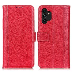 Coque Portefeuille Livre Cuir Etui Clapet M14L pour Samsung Galaxy A04s Rouge