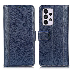 Coque Portefeuille Livre Cuir Etui Clapet M14L pour Samsung Galaxy A33 5G Bleu