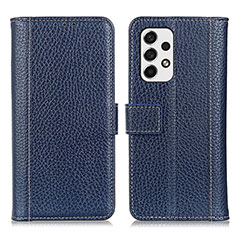 Coque Portefeuille Livre Cuir Etui Clapet M14L pour Samsung Galaxy A53 5G Bleu