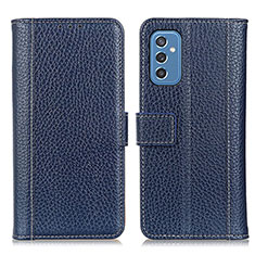 Coque Portefeuille Livre Cuir Etui Clapet M14L pour Samsung Galaxy M52 5G Bleu