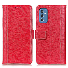 Coque Portefeuille Livre Cuir Etui Clapet M14L pour Samsung Galaxy M52 5G Rouge