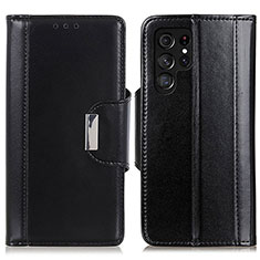 Coque Portefeuille Livre Cuir Etui Clapet M14L pour Samsung Galaxy S22 Ultra 5G Noir