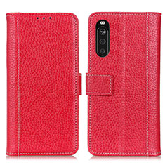 Coque Portefeuille Livre Cuir Etui Clapet M14L pour Sony Xperia 10 III Rouge
