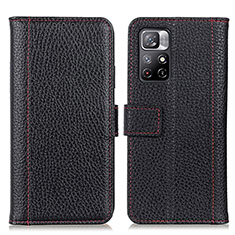 Coque Portefeuille Livre Cuir Etui Clapet M14L pour Xiaomi Poco M4 Pro 5G Noir