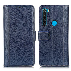 Coque Portefeuille Livre Cuir Etui Clapet M14L pour Xiaomi Redmi Note 8 (2021) Bleu