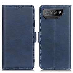 Coque Portefeuille Livre Cuir Etui Clapet M15L pour Asus ROG Phone 7 Pro Bleu