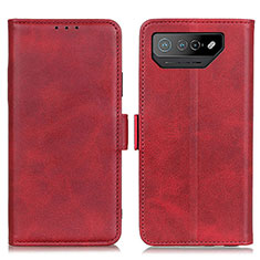 Coque Portefeuille Livre Cuir Etui Clapet M15L pour Asus ROG Phone 7 Pro Rouge