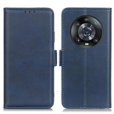 Coque Portefeuille Livre Cuir Etui Clapet M15L pour Huawei Honor Magic4 Pro 5G Bleu