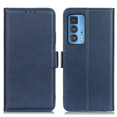 Coque Portefeuille Livre Cuir Etui Clapet M15L pour Motorola Moto Edge 20 Pro 5G Bleu