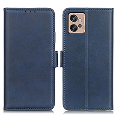 Coque Portefeuille Livre Cuir Etui Clapet M15L pour Motorola Moto G32 Bleu