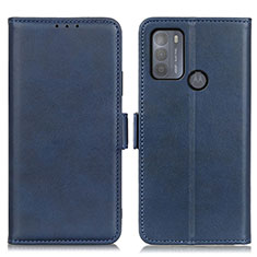 Coque Portefeuille Livre Cuir Etui Clapet M15L pour Motorola Moto G50 Bleu