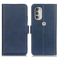 Coque Portefeuille Livre Cuir Etui Clapet M15L pour Motorola Moto G51 5G Bleu