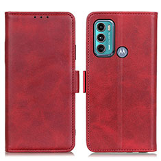Coque Portefeuille Livre Cuir Etui Clapet M15L pour Motorola Moto G60 Rouge
