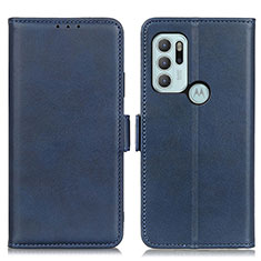 Coque Portefeuille Livre Cuir Etui Clapet M15L pour Motorola Moto G60s Bleu