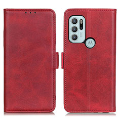 Coque Portefeuille Livre Cuir Etui Clapet M15L pour Motorola Moto G60s Rouge