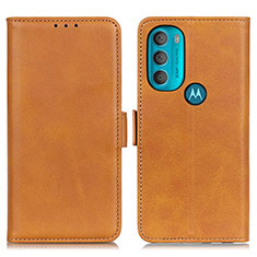 Coque Portefeuille Livre Cuir Etui Clapet M15L pour Motorola Moto G71 5G Brun Clair