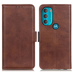 Coque Portefeuille Livre Cuir Etui Clapet M15L pour Motorola Moto G71 5G Marron
