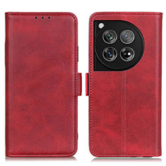 Coque Portefeuille Livre Cuir Etui Clapet M15L pour OnePlus 12 5G Rouge