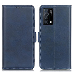 Coque Portefeuille Livre Cuir Etui Clapet M15L pour Oppo K9 5G Bleu
