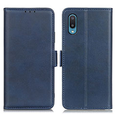Coque Portefeuille Livre Cuir Etui Clapet M15L pour Samsung Galaxy M02 Bleu