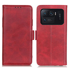 Coque Portefeuille Livre Cuir Etui Clapet M15L pour Xiaomi Mi 11 Ultra 5G Rouge